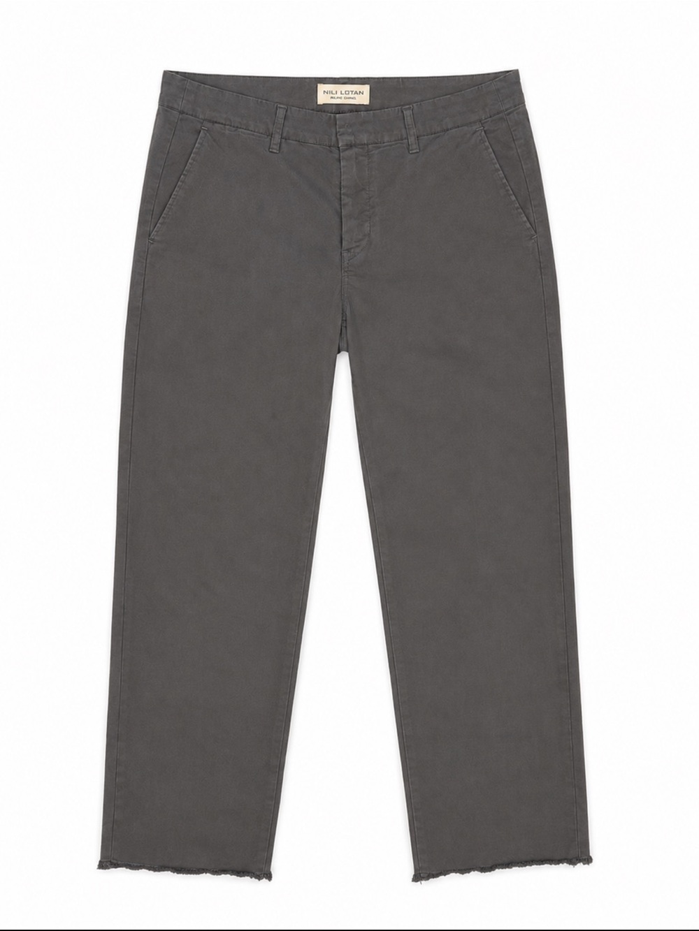 Nili Lotan Jenna raw hem khakis, size 10